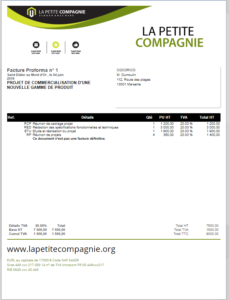 modele facture proforma